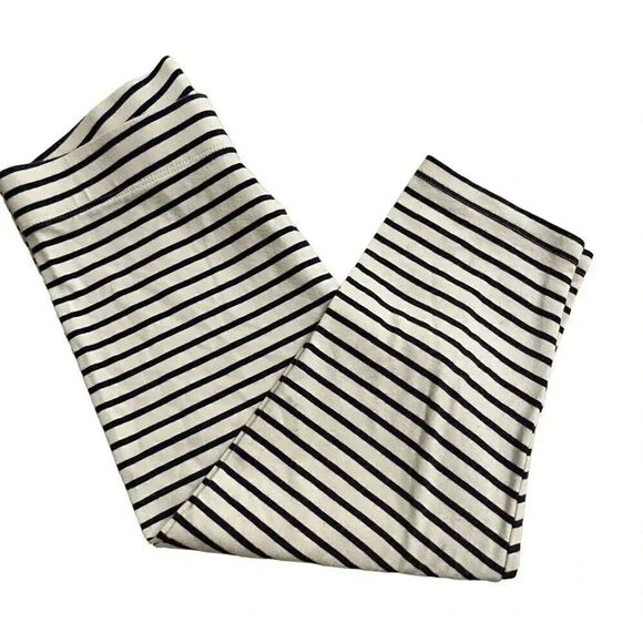 2 for $30 Boden White Navy Stripes Cotton Jogger Girl Capri Pants SZ 11-12 - Picture 4 of 9